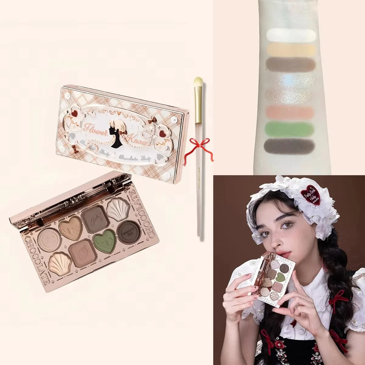 6-Color Diamond Shiny Highlighter Palette – Contour, Brighten & Glow