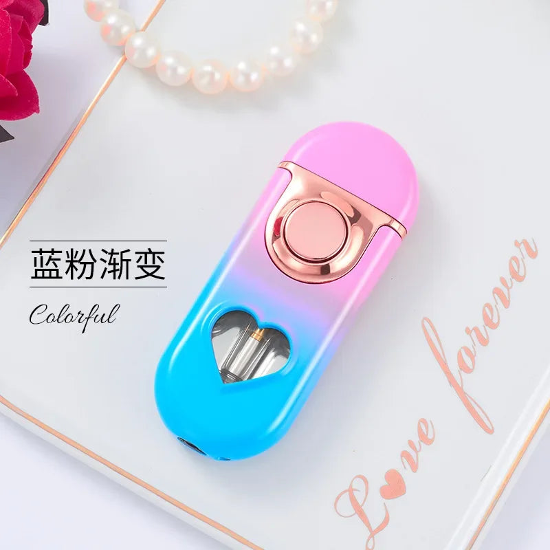 Double Flame LED Butane Metal Lighter