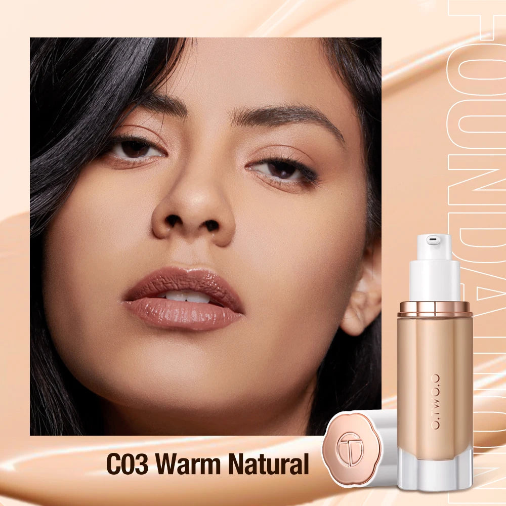O.TWO.O Liquid Foundation Cream – High Coverage, SPF30 & Waterproof Base (30ml)