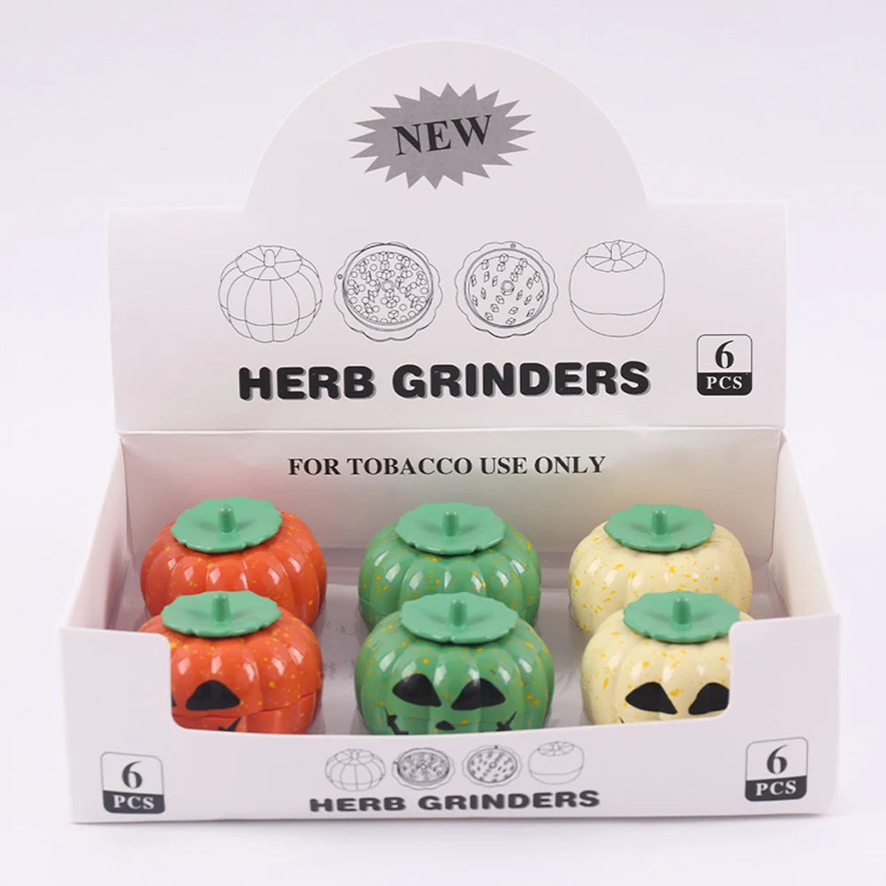 Pumpkin Spice Grinder – 3-Layer Metal Herb Grinder for Kitchen & Holiday Use