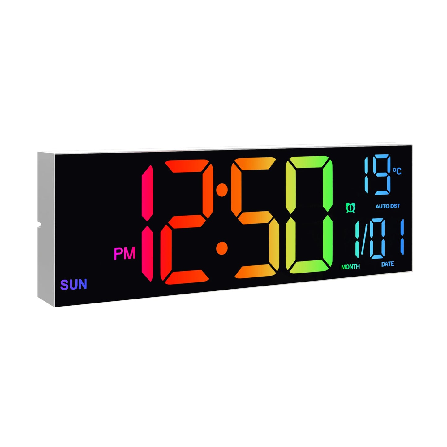 16" RGB LED Digital Wall Clock