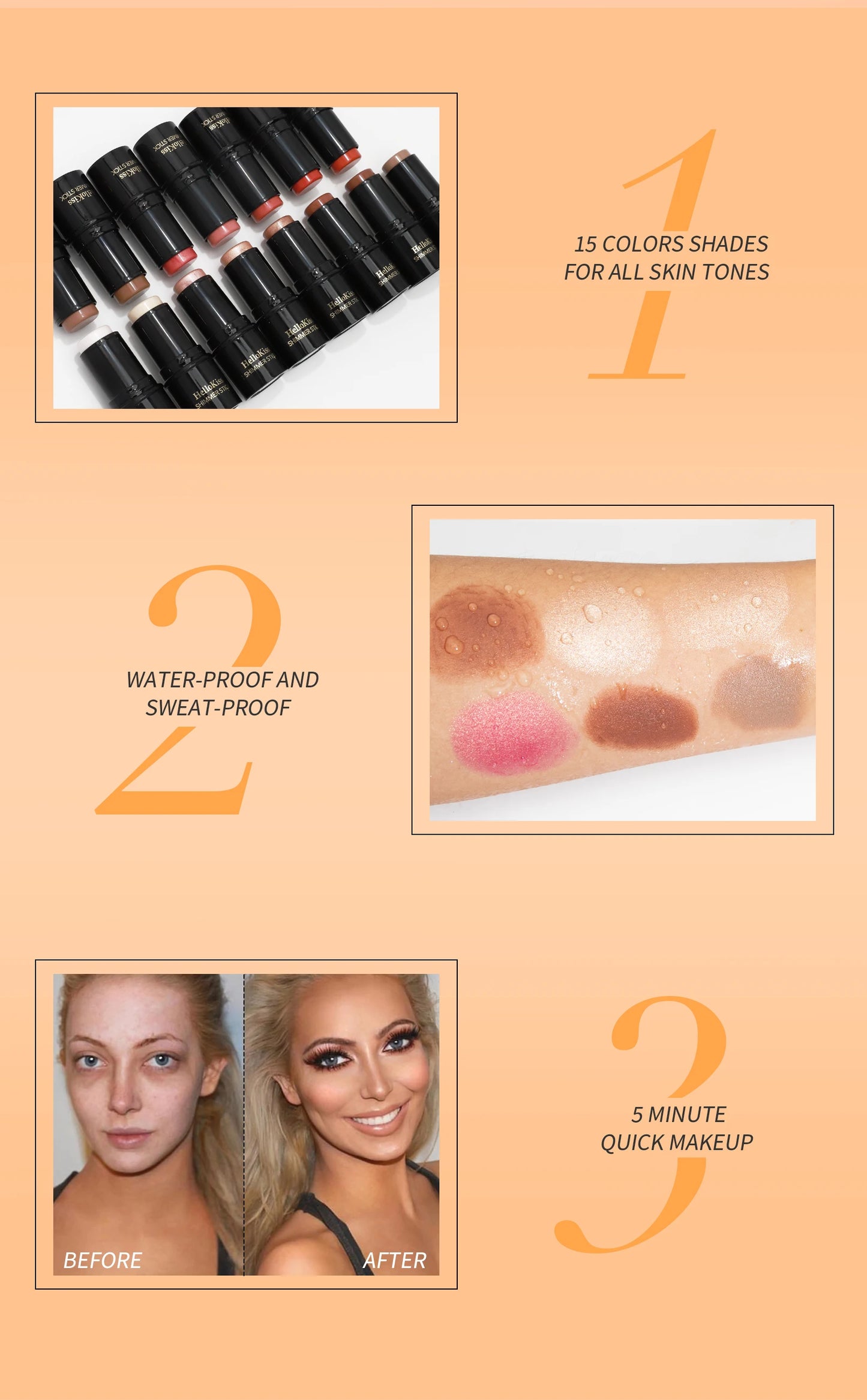 Hello Kiss Face Bronzer & Contour Stick