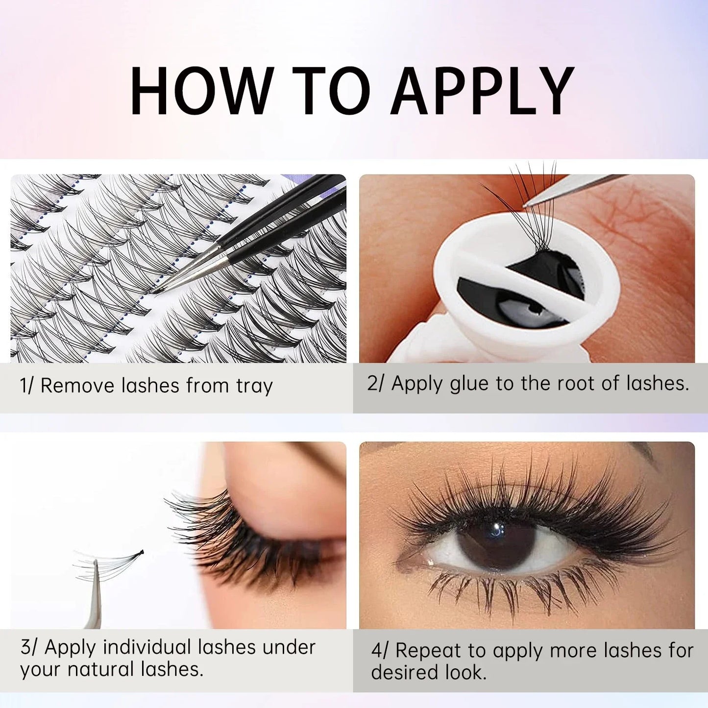 240PCS DIY Lash Cluster Extension Kit – Salon Look, At-Home Ease