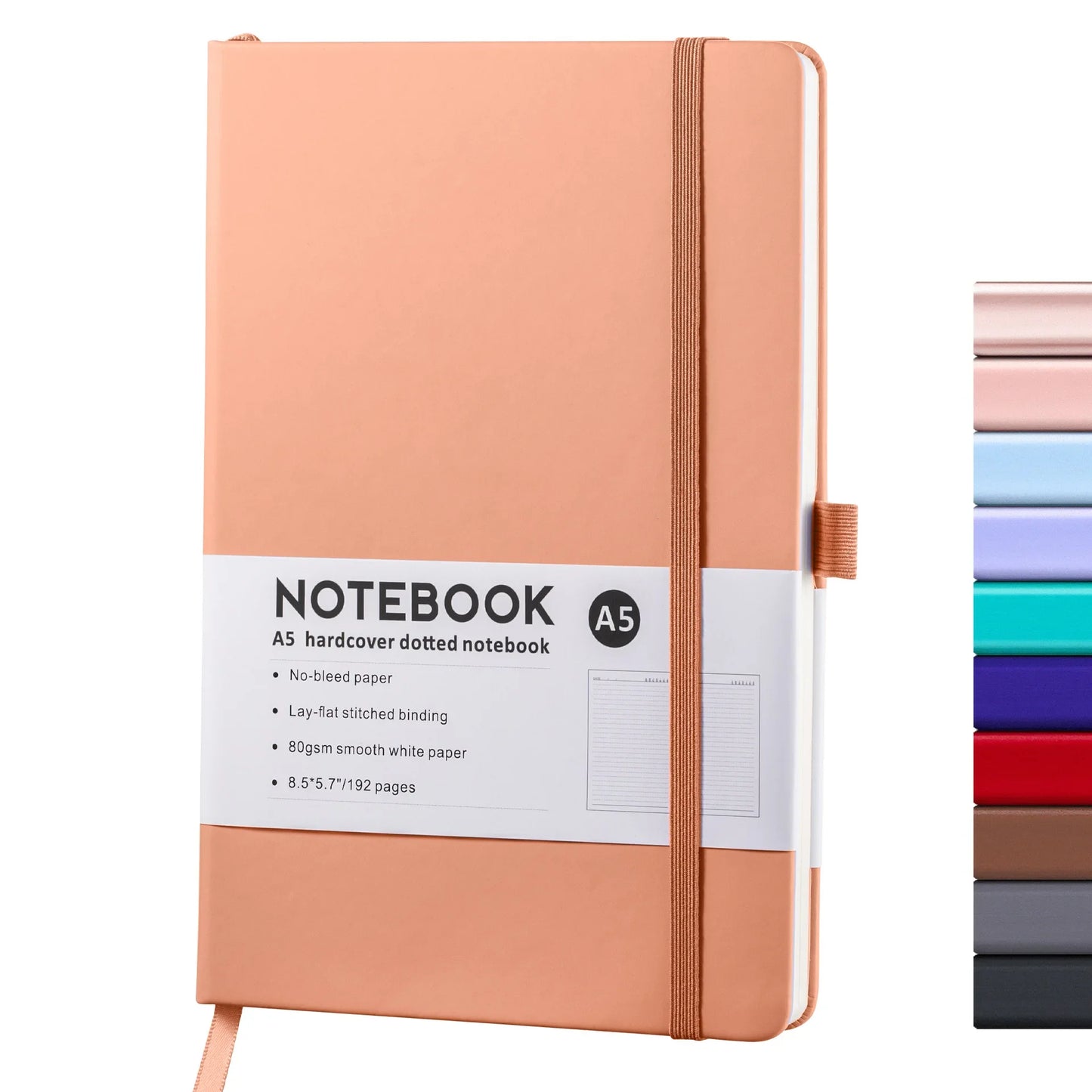 A5/A6 Strap Notebook – Sketchbook, Journal & Writing Pad for School or Office