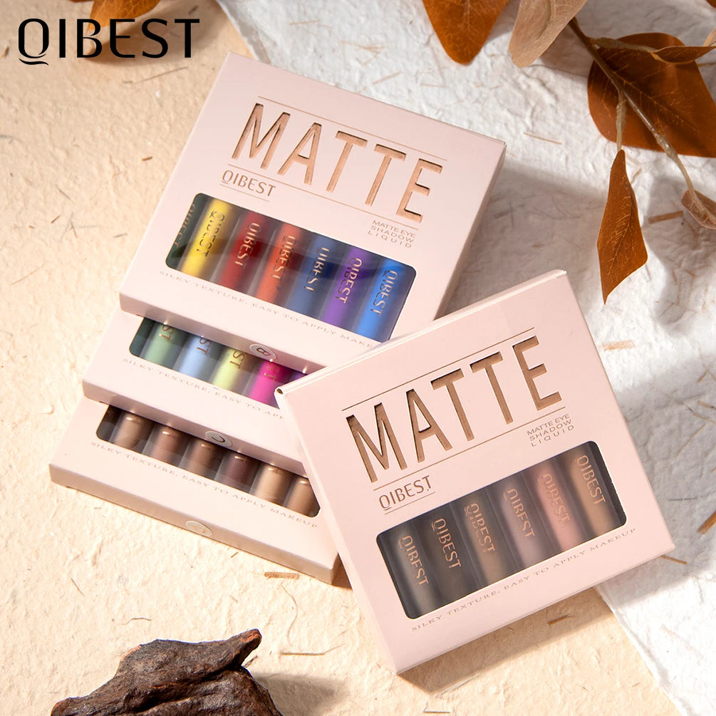 8pcs Liquid Eyeshadow Stick Set – Brown & Coffee Tones