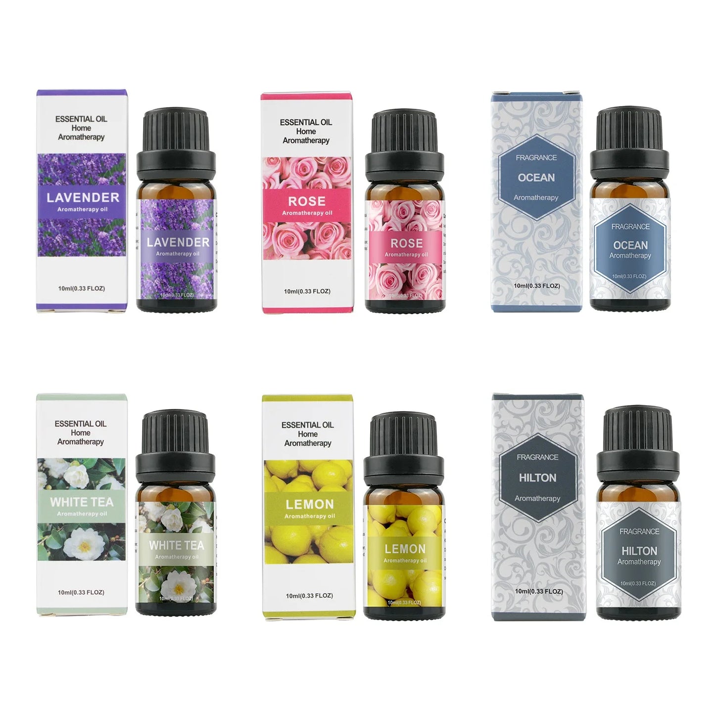 500ml Aromatherapy Oil Diffuser with 6-Bottle Essential Oil Set – Relaxing LED Aroma Humidifier