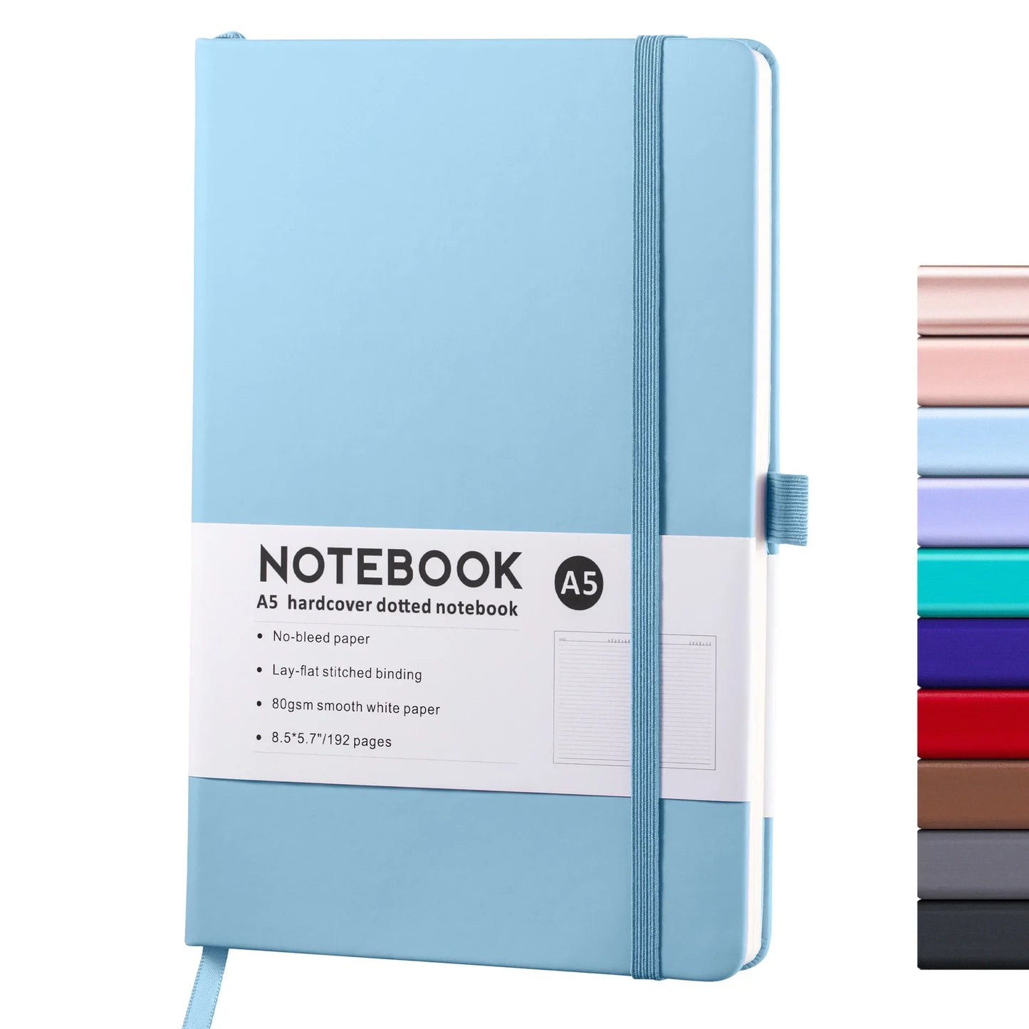 A5/A6 Strap Notebook – Sketchbook, Journal & Writing Pad for School or Office