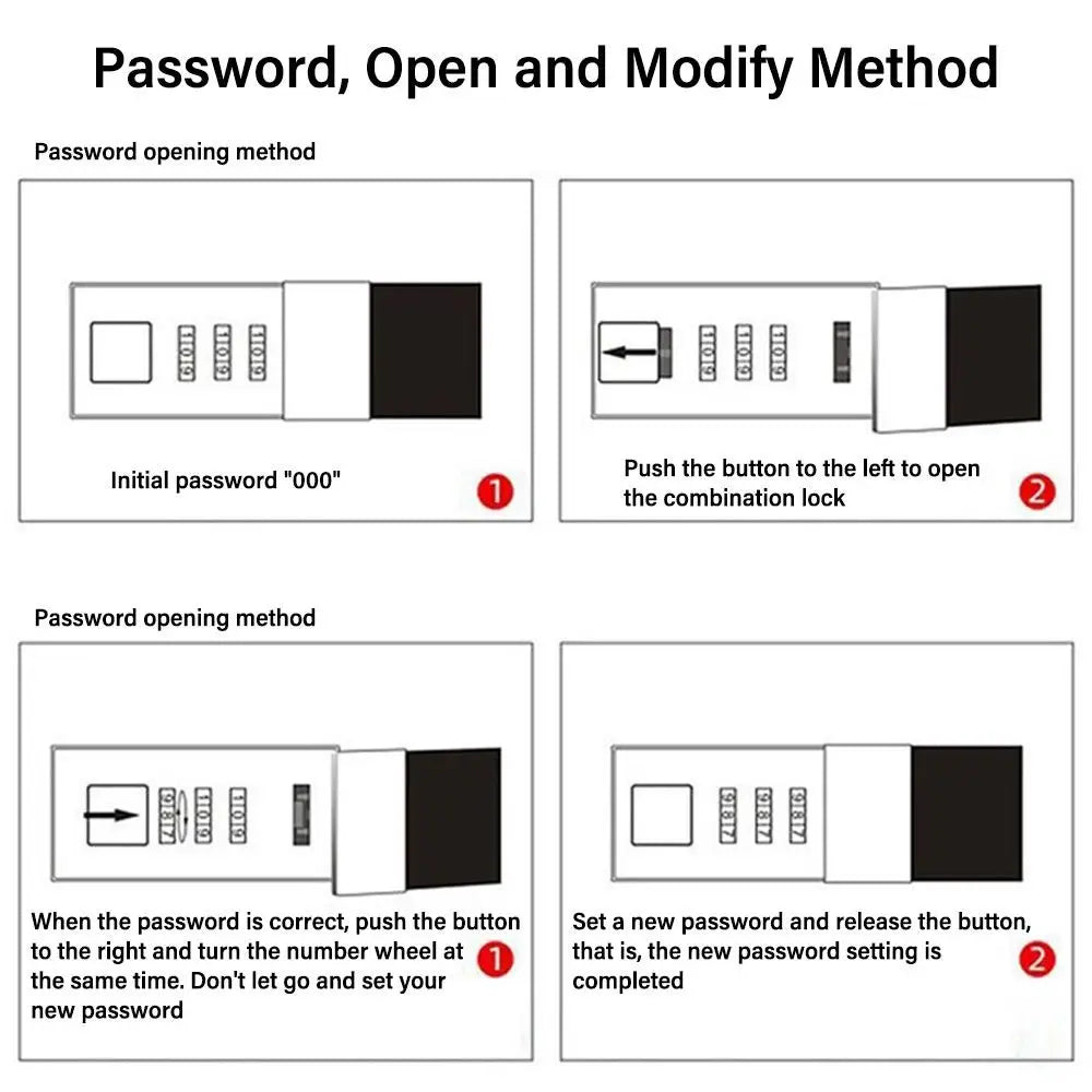 A5 Retro Password Lock Notebook – 200 Sheets Creative Thickened Diary & Stationery