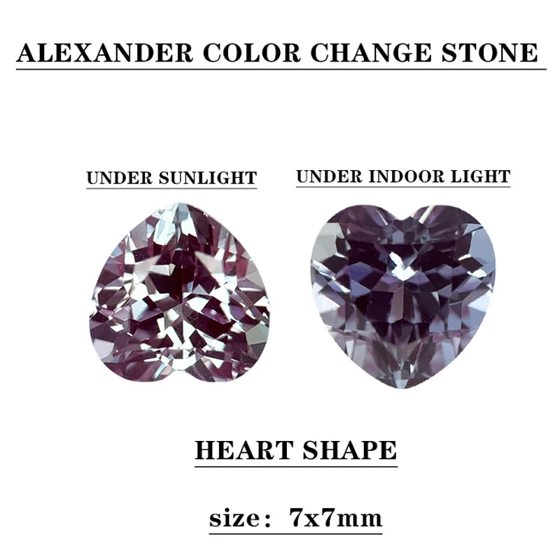 Lab-Grown Color Change Alexandrite Gemstone Beads – Certified Oval or Cushion Cut
