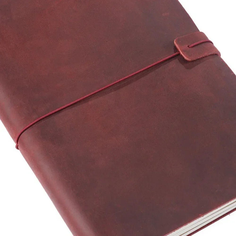 Handmade Genuine Leather Notebook – Vintage Cowhide Diary, Journal & Travel Planner Cover