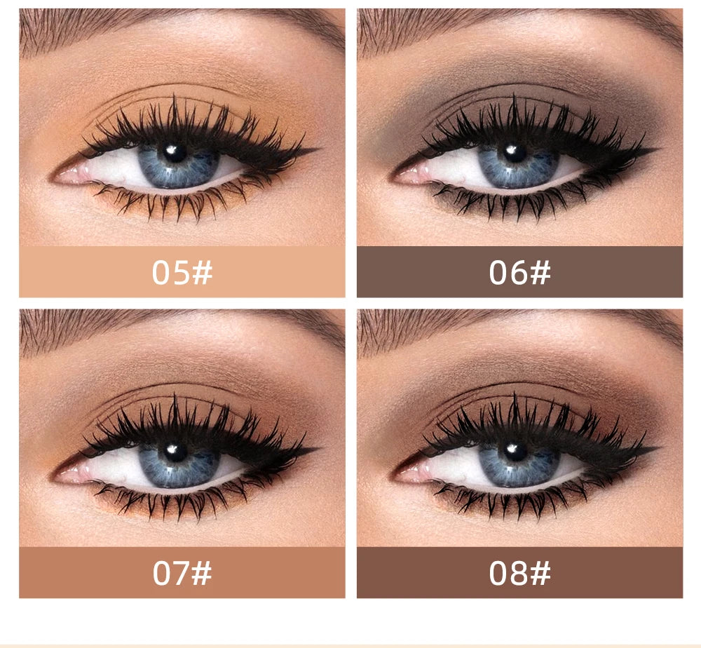 8pcs Liquid Eyeshadow Stick Set – Brown & Coffee Tones