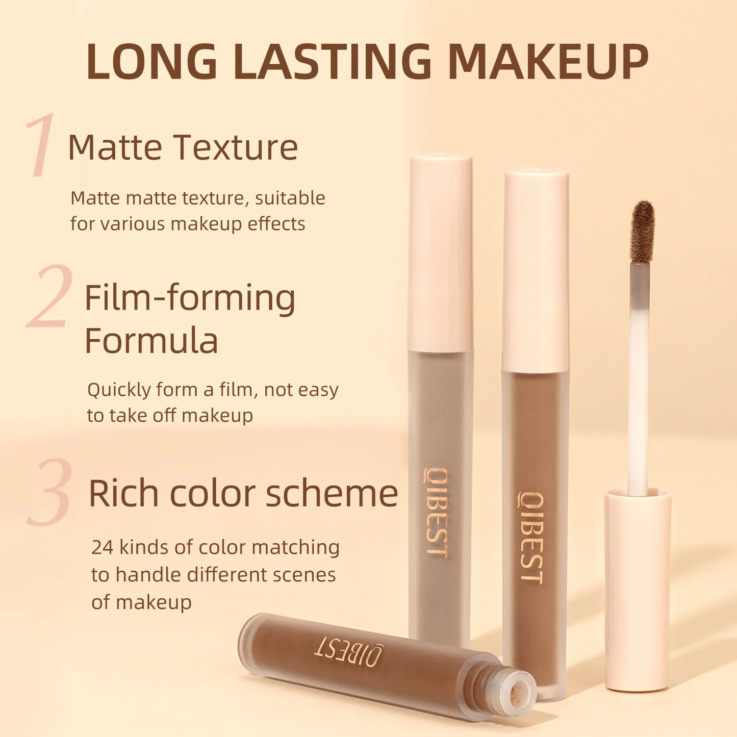 8pcs Liquid Eyeshadow Stick Set – Brown & Coffee Tones