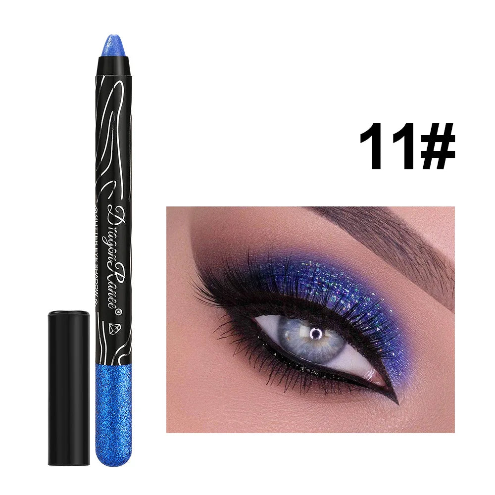Glitter Eyeshadow & Eyeliner Pencil Set (12 Colors)
