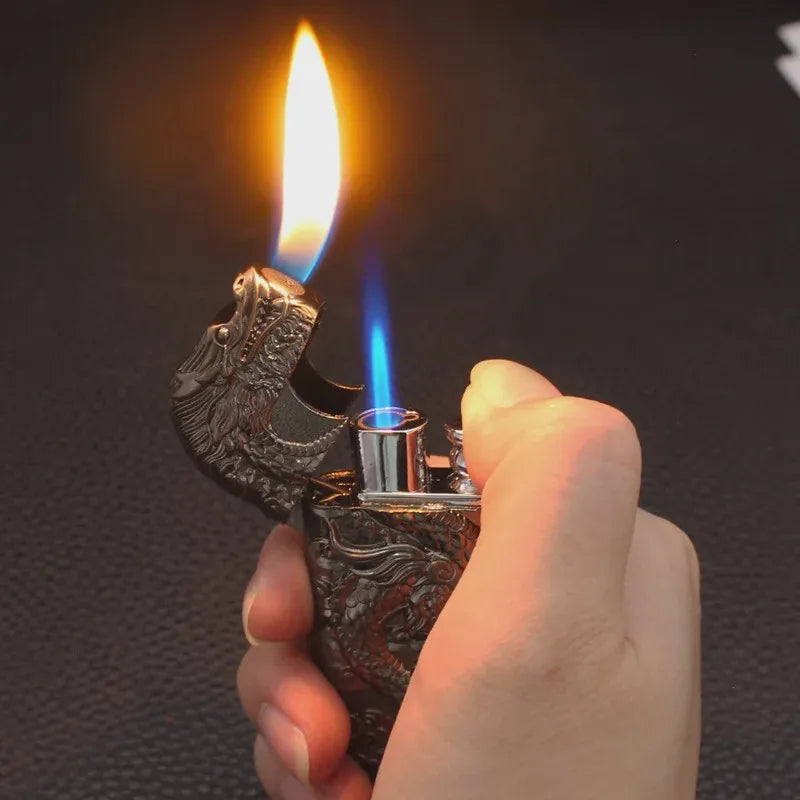 Magics Dual Flame Dragon Lighter – Refillable Metal
