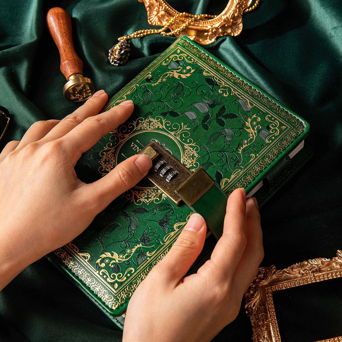 A5 Retro Password Lock Notebook – PU Leather Journal with Privacy Lock for Writing & Diary