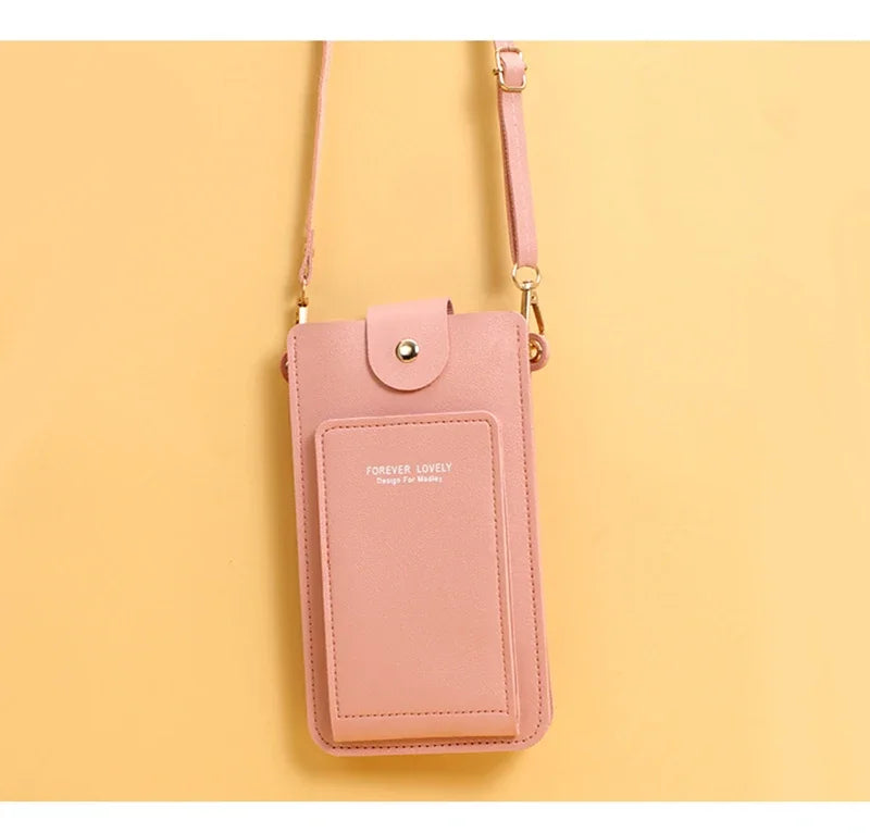 Women’s Touch Screen Crossbody Purse – Soft PU Leather Shoulder Bag with Wallet Function