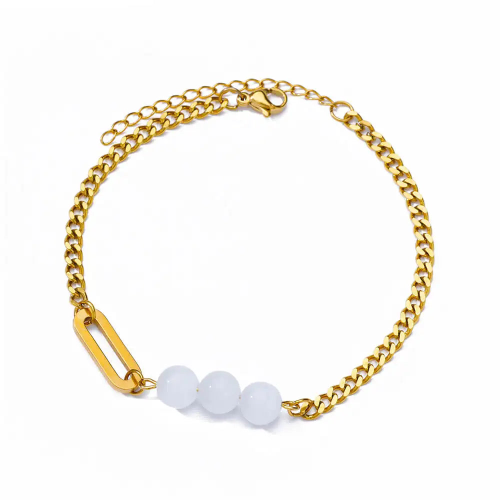 Chunky Figaro Chain Anklet – Unisex Stainless Steel Gold Anklet Jewelry (21+10cm)
