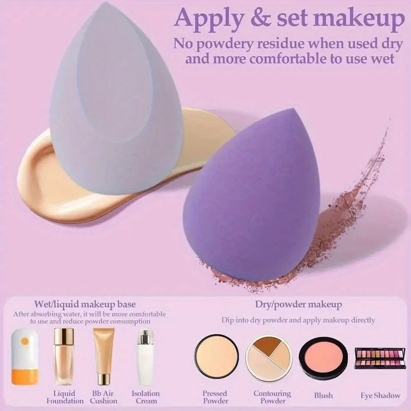 8/20-Piece Eye Makeup Brush Set – With Optional Sponges & Puffs