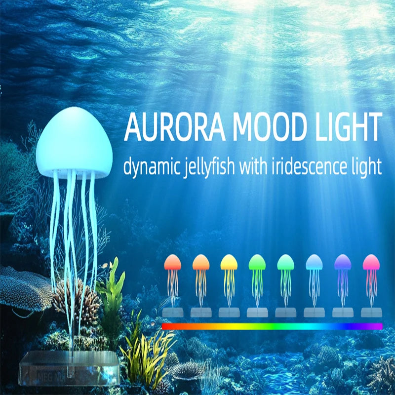 LED Jellyfish Lamp with 9 Tentacles – Colour Gradient Light Effects & Remote Control