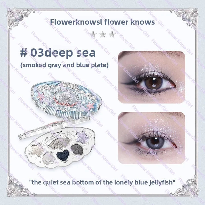 Flower Knows Moonlight Mermaid Eyeshadow Palette – 8 Magical Shades to Mesmerize