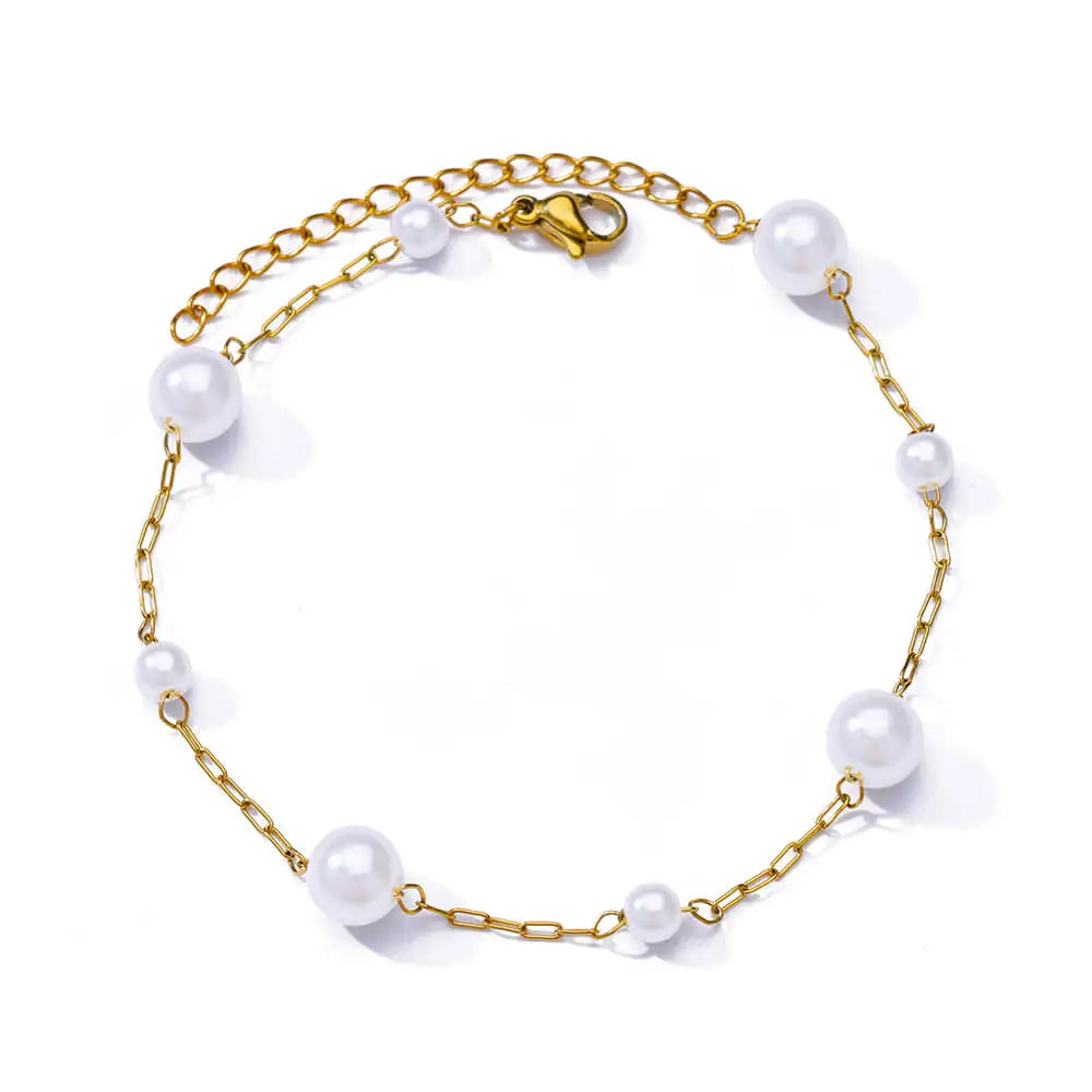 Chunky Figaro Chain Anklet – Unisex Stainless Steel Gold Anklet Jewelry (21+10cm)