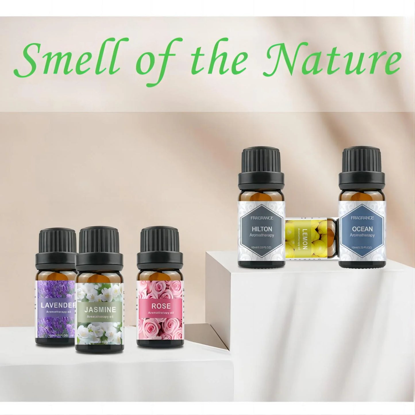 500ml Aromatherapy Oil Diffuser with 6-Bottle Essential Oil Set – Relaxing LED Aroma Humidifier