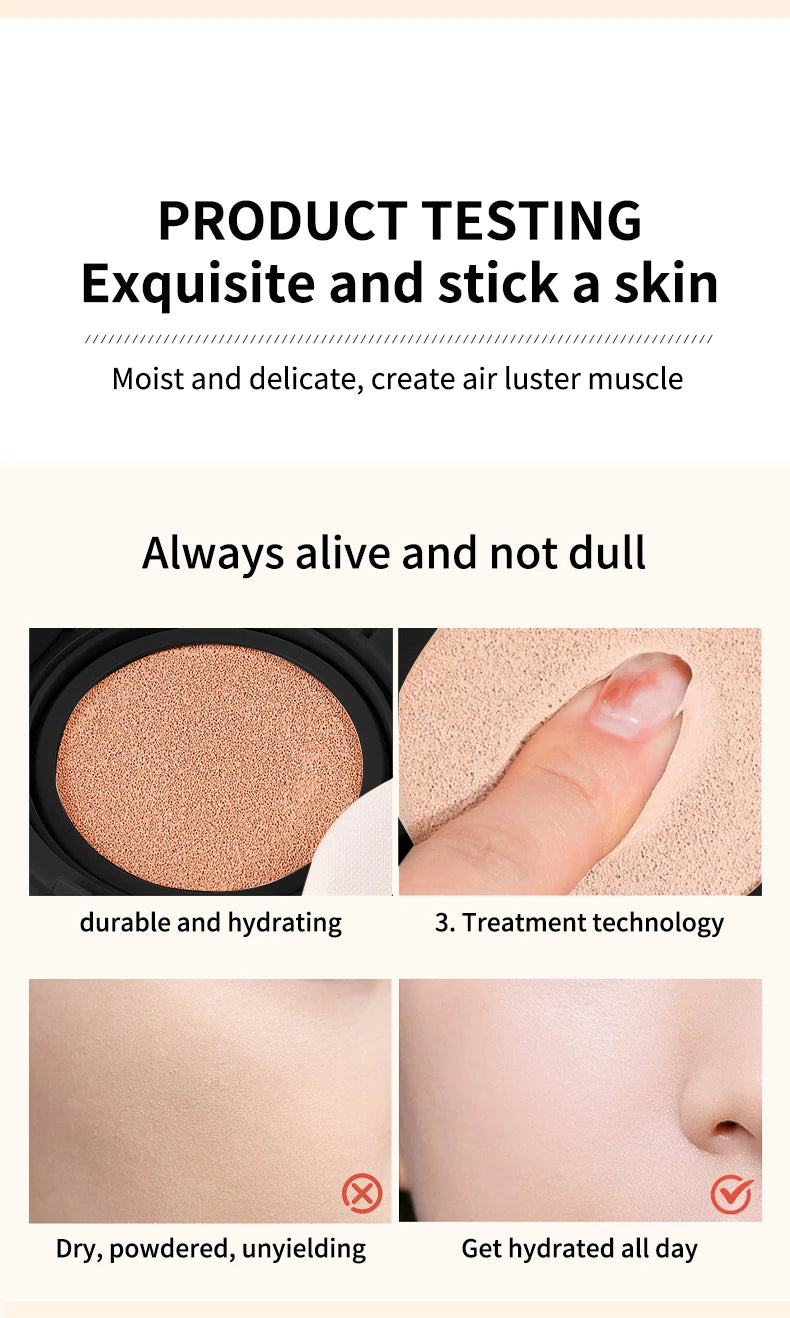 Whitening BB Cream Foundation – Air Cushion Concealer & Brightening Base