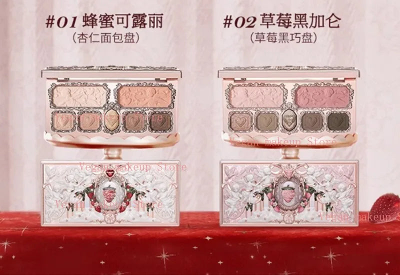 FlowerKnows Strawberry Cupid Complexion Palette โ Blush, Glow, & Radiate Romance
