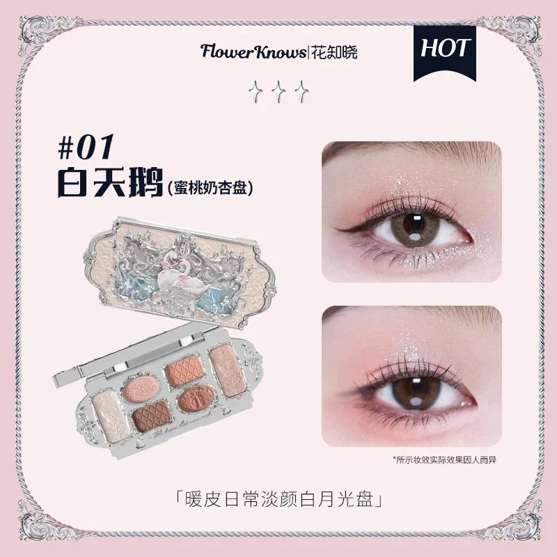 Flower Knows Moonlight Mermaid Eyeshadow Palette – 8 Magical Shades to Mesmerize