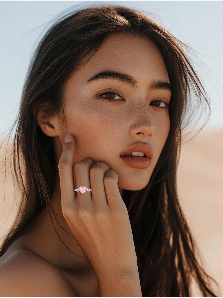 18K Gold Heart-Shaped Lab-Grown Pink Diamond Ring – Love Refined