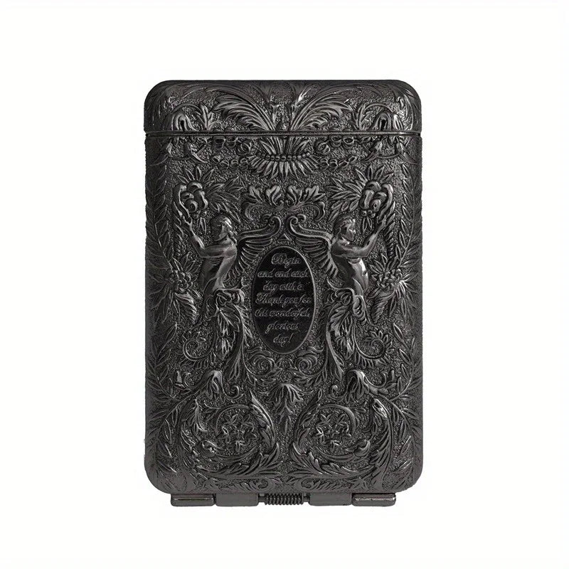 Retro Hand-Carved Metal Storage Case – Portable Pocket Organizer Box
