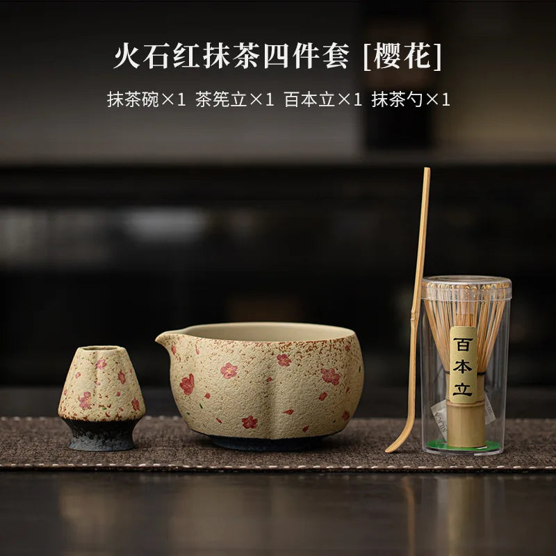 Japanese Matcha Tea Set – 2–8pcs Bamboo Whisk & Ceramic Bowl Gift Box