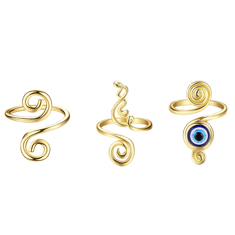 3pcs Adjustable Toe Rings – Summer Beach Foot Jewelry