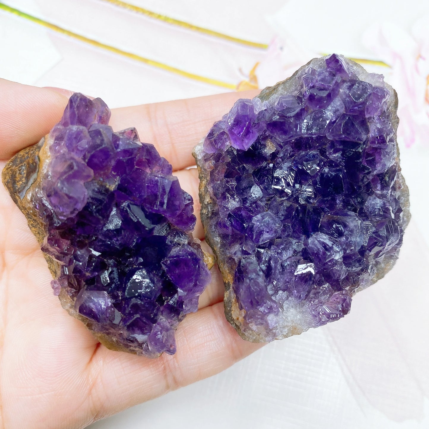 Natural Raw Amethyst Geode Cluster – Purple Crystal Quartz Stone