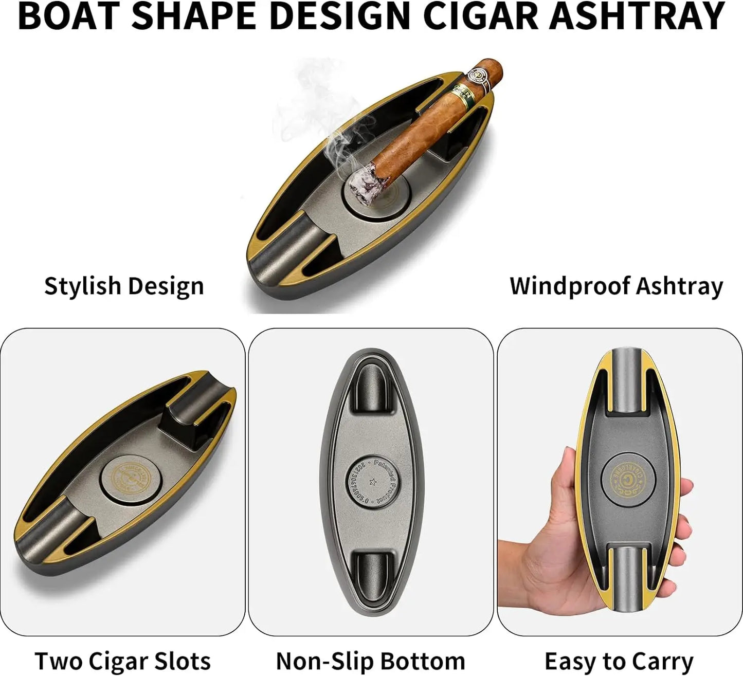Monsoon Boat-Shaped Tray – Lightweight Dual-Slot Organizer for Home, Office & Outdoor Use