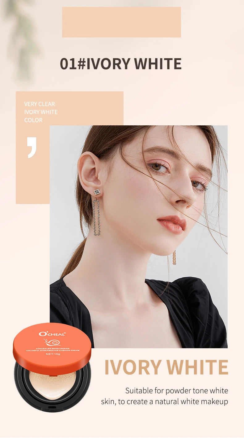 Whitening BB Cream Foundation – Air Cushion Concealer & Brightening Base