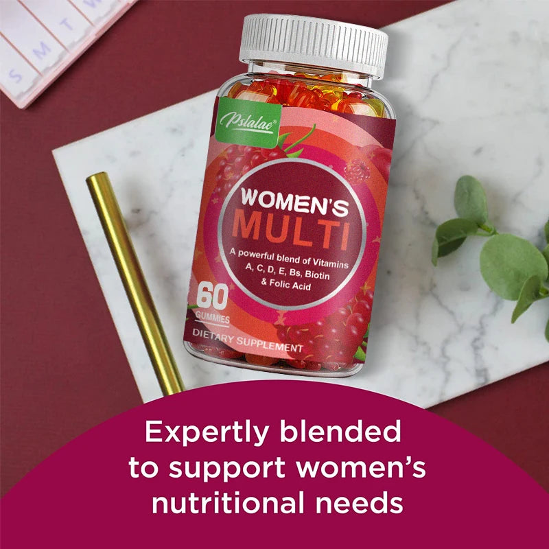 Women’s Adult Vitamin B Complex + D3 Gummies – Energy, Heart, Bone, Skin & Immunity Support