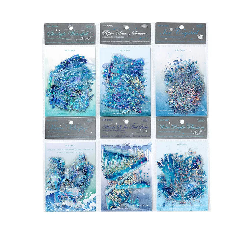 20pcs Kawaii “Boundless Waterspeak” Stickers – Dreamy Decor for Your Journal