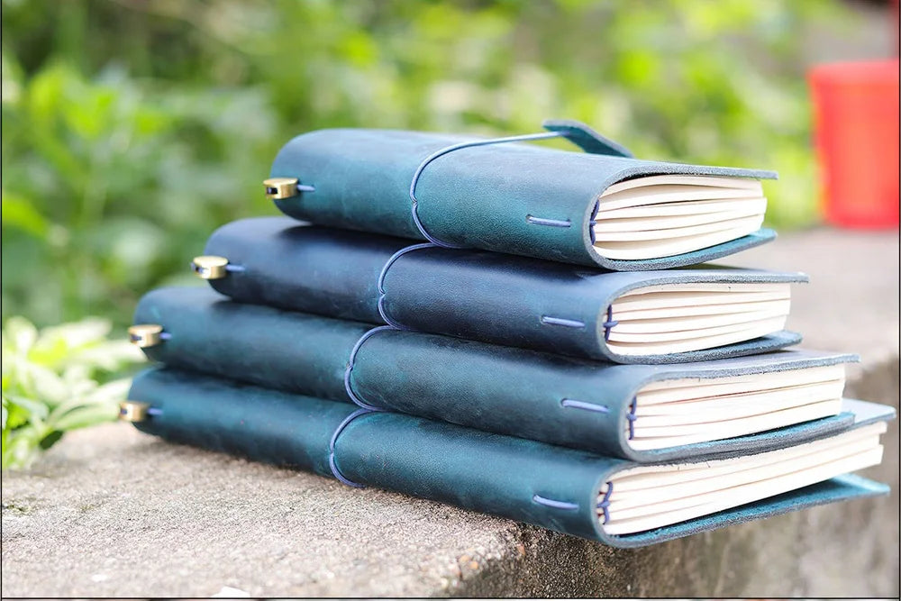 Genuine Leather Refillable Travel Journal – Handmade Retro Diary & Sketchbook