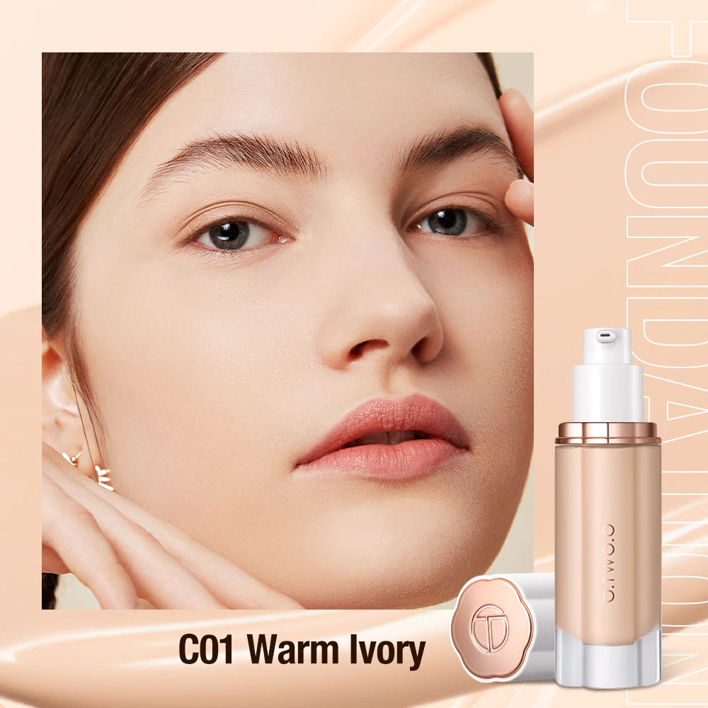 O.TWO.O Liquid Foundation Cream – High Coverage, SPF30 & Waterproof Base (30ml)
