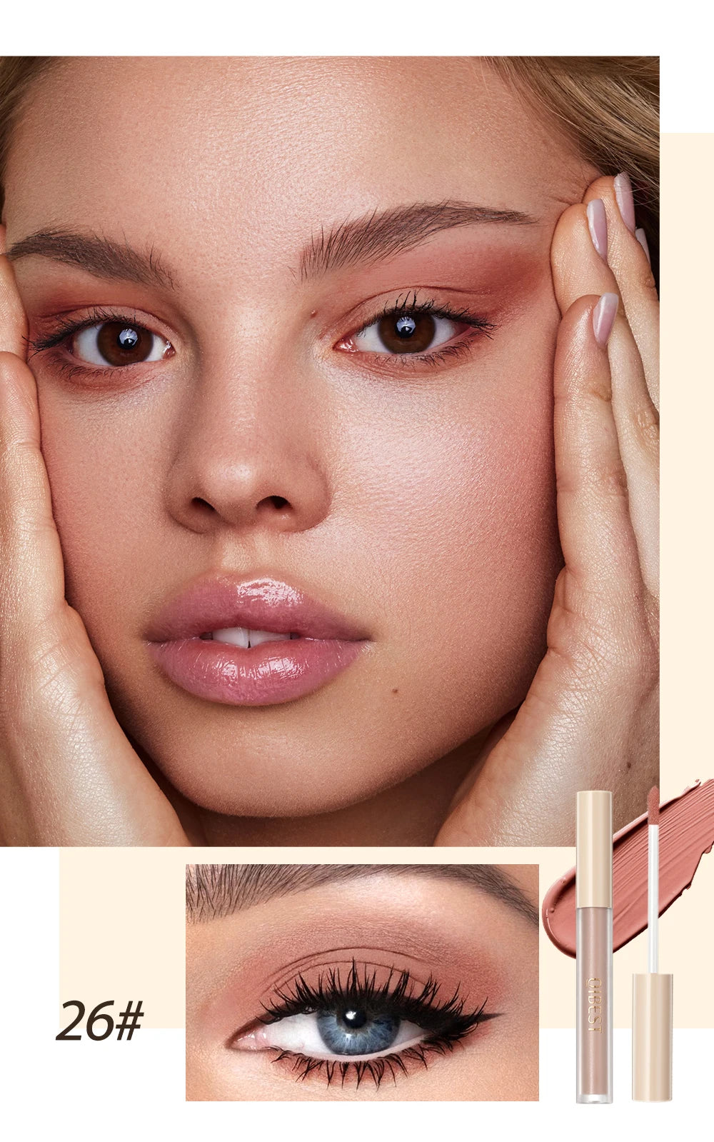 8pcs Liquid Eyeshadow Stick Set – Brown & Coffee Tones
