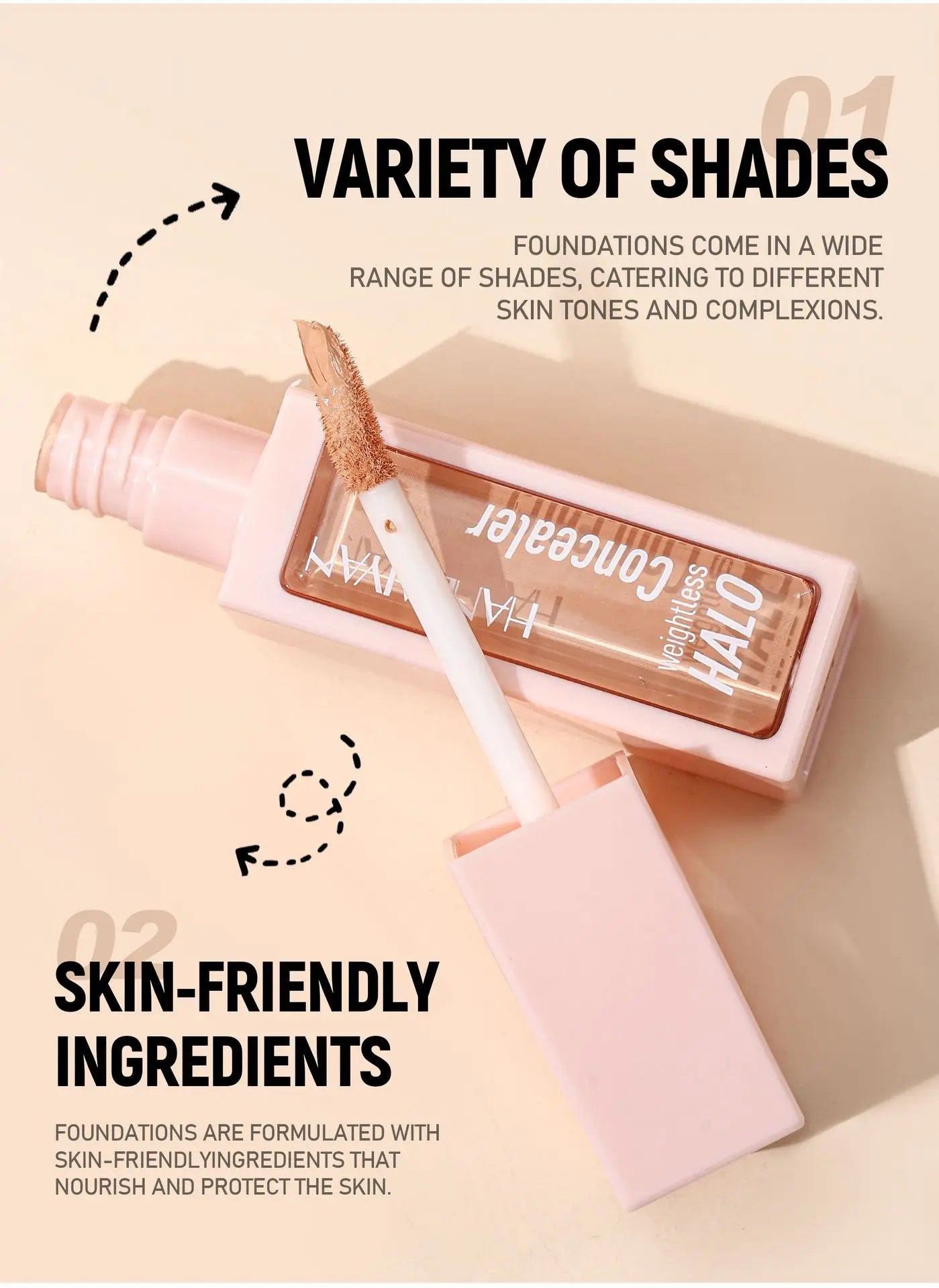 Matte Liquid Concealer – Long-Lasting, Oil-Control & Full Coverage (10ml)