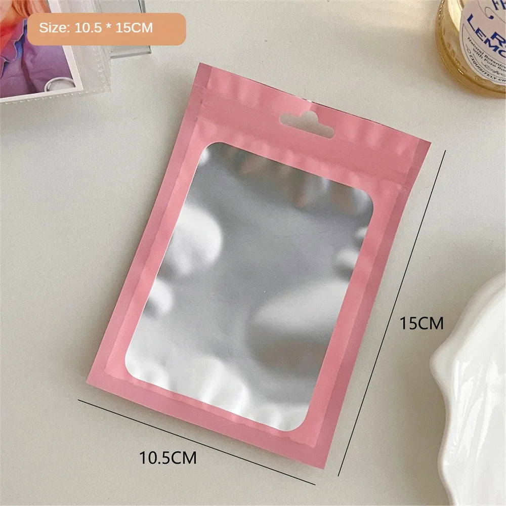 10pcs Holographic Smell-Proof Mylar Bags – Resealable Ziplock Pouches