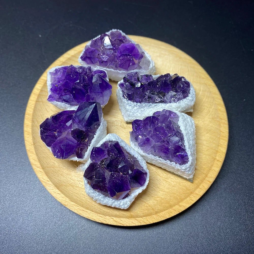 ST77-1 Natural Raw Amethyst Quartz Cluster – Healing Crystal Specimen for Décor & Crafts