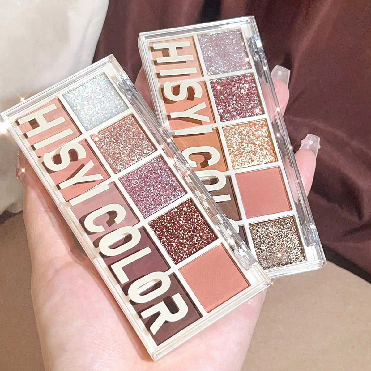 10-Color Matte & Glitter Eyeshadow Palette – Everyday Glam Meets All-Day Wear