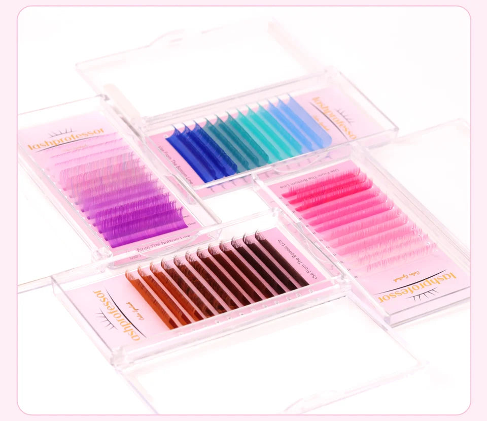 Colored Classic Eyelash Extensions – Soft, Natural & High-Quality Lashes
