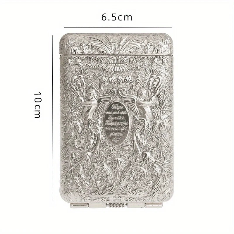 Retro Hand-Carved Metal Storage Case – Portable Pocket Organizer Box