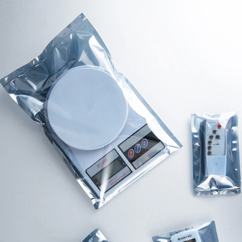 100pcs Anti-Static Shielding Zip Lock Bags – Resealable ESD Pouches