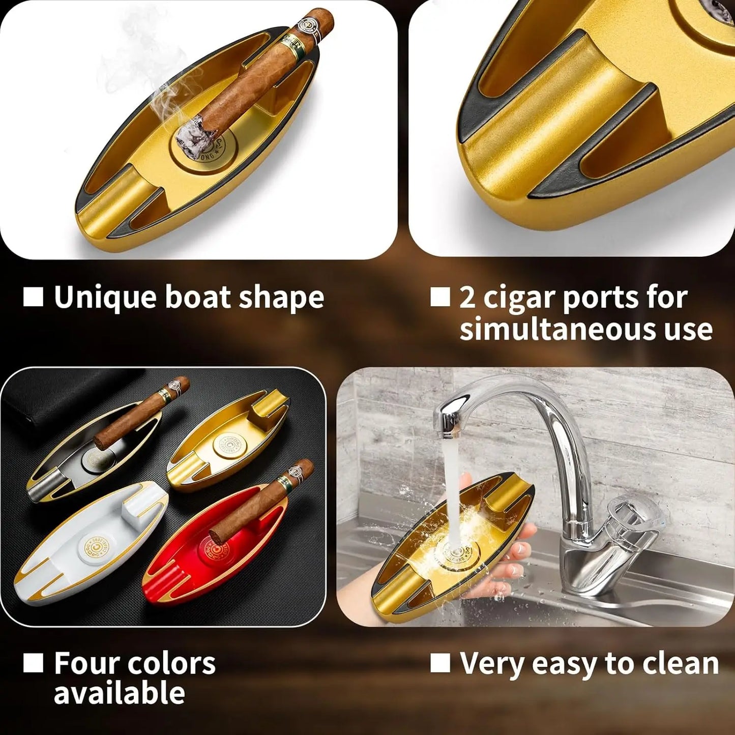Monsoon Boat-Shaped Tray – Lightweight Dual-Slot Organizer for Home, Office & Outdoor Use