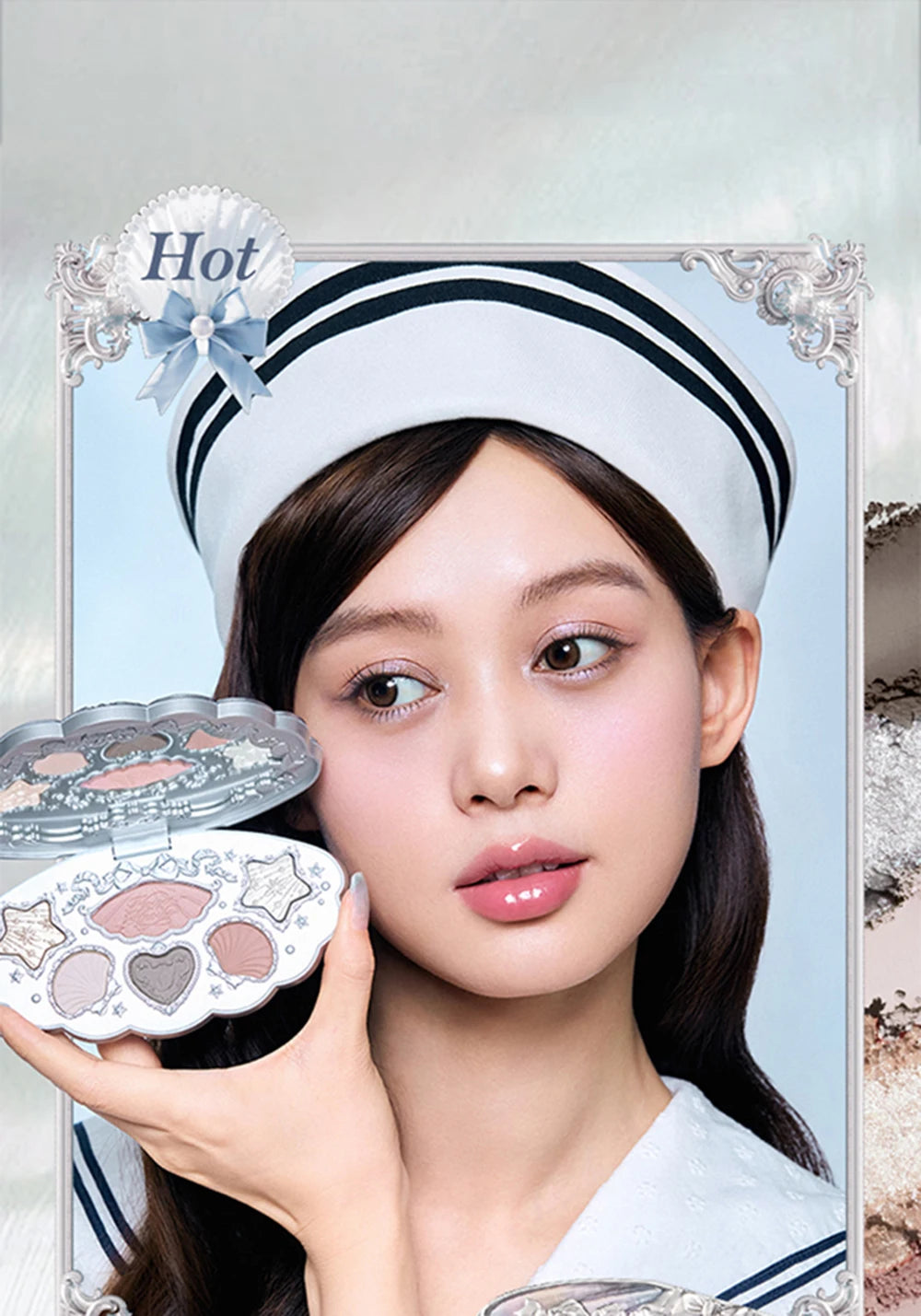 Flower Knows Shell Eyeshadow Palette – 6 Shades of Ocean-Inspired Elegance